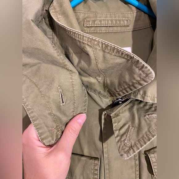 J.Crew Field Utility Hooded Cotton Jacket Olive Green XL - Picture 11 of 13